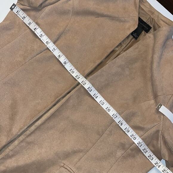 Vintage blazer faux suede soft open front blazer jacket coat dress jacket - Picture 11 of 12